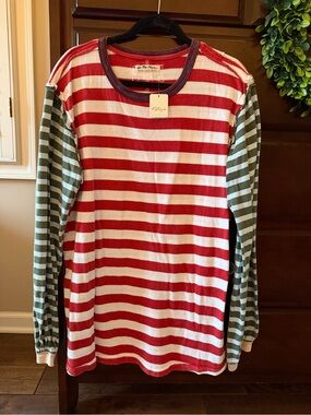 We The Free Red and White Striped Tee